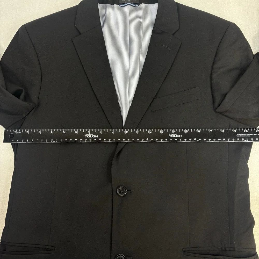 Tommy Hilfiger Suit Jacket Mens Size 40L Black 100%‎ Wool Blazer Sports Coat